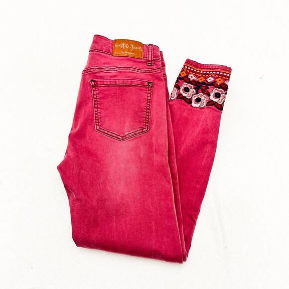 Desigual Pakaian Jadi Wanita Celana Embellished Ankle Denim Jeans Size 28 - Picture 9 of 9